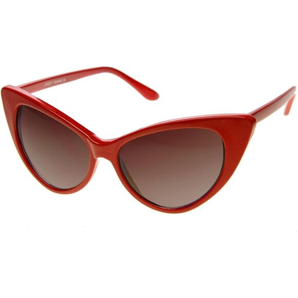 Super Cateyes Vintage Inspired Fashion Mod Chic High Pointed Cat-Eye Sunglasses - Picture 2 of 6
